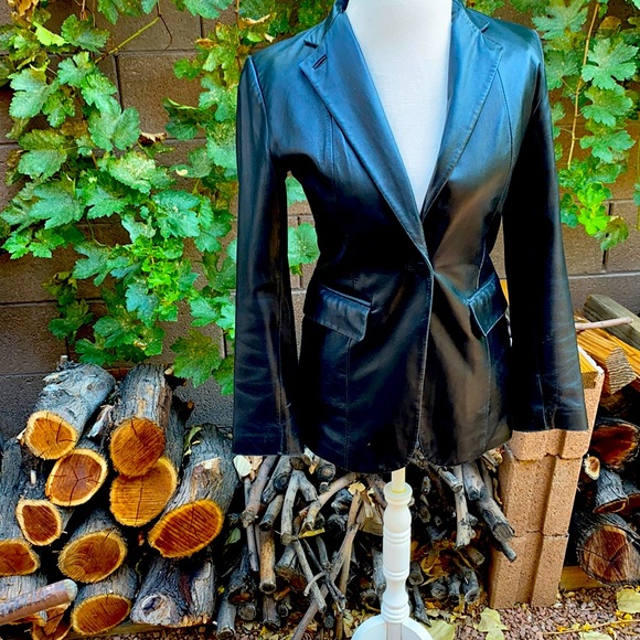 Dkny Jackets & Blazers - DKNY Leather Blazer Jacket